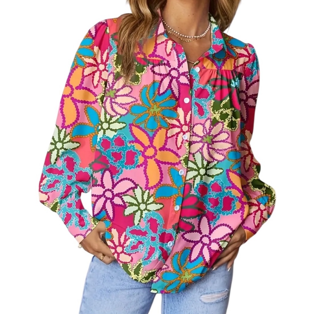 Floral Button-Up Shirt